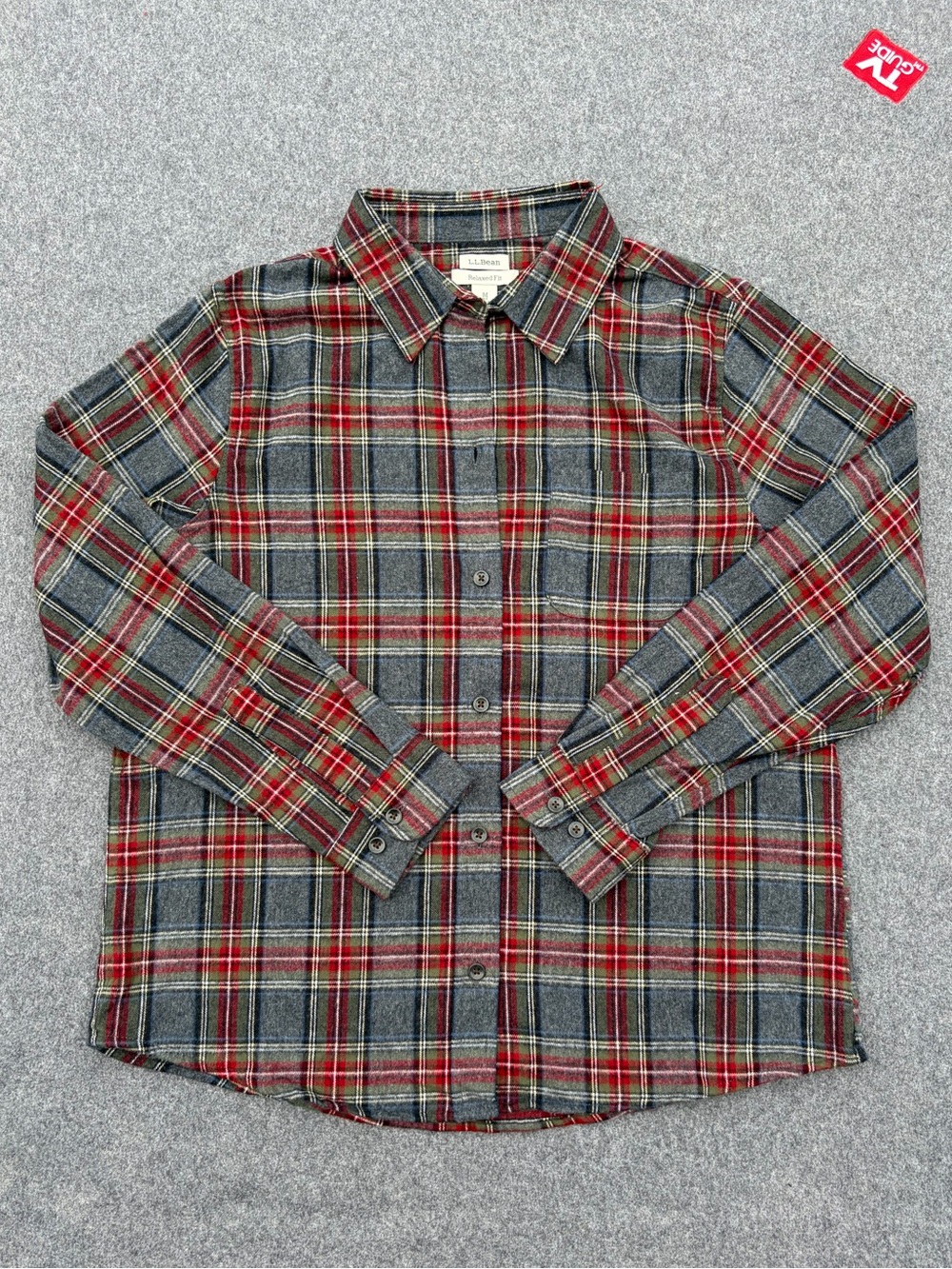 L.L. Bean Scotch Tartan Plaid Flannel Button-Down Shirt Fall Cozy Relaxed Fit